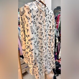 Boots and Spurs blouse dress by Nylon. Size Medium